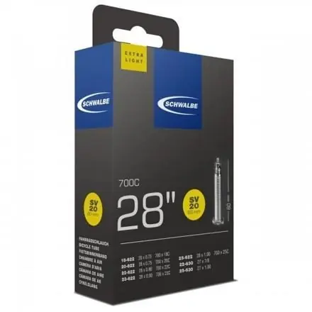 Duše Schwalbe SV 20 ExtraLight 28\\" 18\\/25-622\\/630 60mm galuskový v. Autentický
