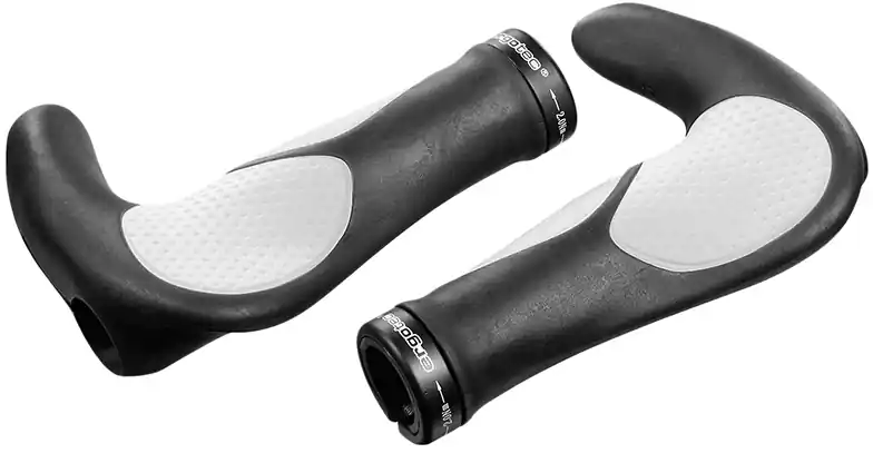 Ergonomické gripy s rohy Ergotec OSLO černé-bílé Speciální Cena