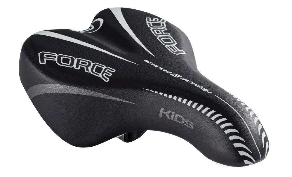 Dětské sedlo na kolo FORCE KIDS 16-20\\" černo-šedé Rychlé Dodání