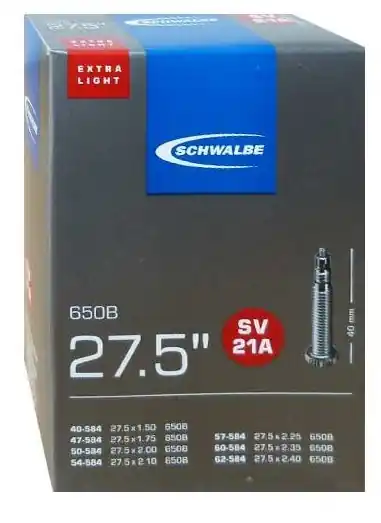 Výprodej Duše Schwalbe SV 21A extra lehká 27,5x1,50-2,40 galuskový v. 40mm