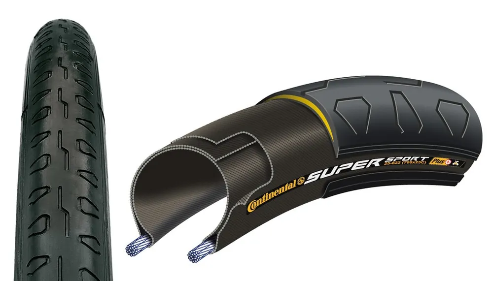 Nová Kolekce Plášť Continental Super Sport Plus 28\\" 700x28C 28-622 černá drátový