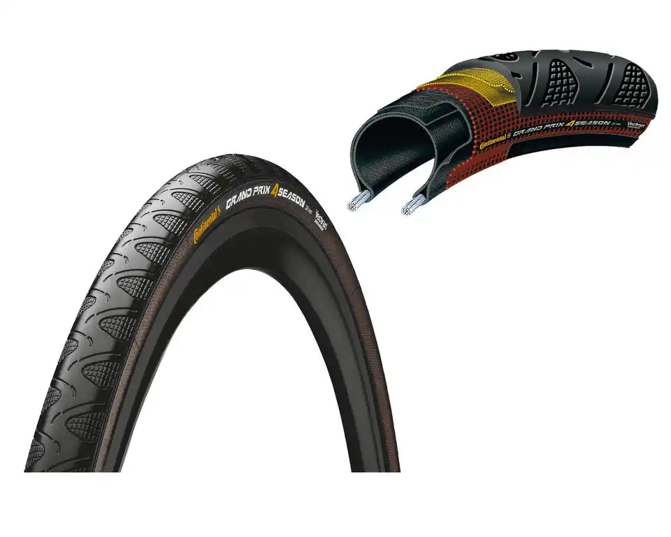 Plášť Continental Grand Prix 4-Season 700x25C,25-622 černá Dura Skin skládací Aktuální