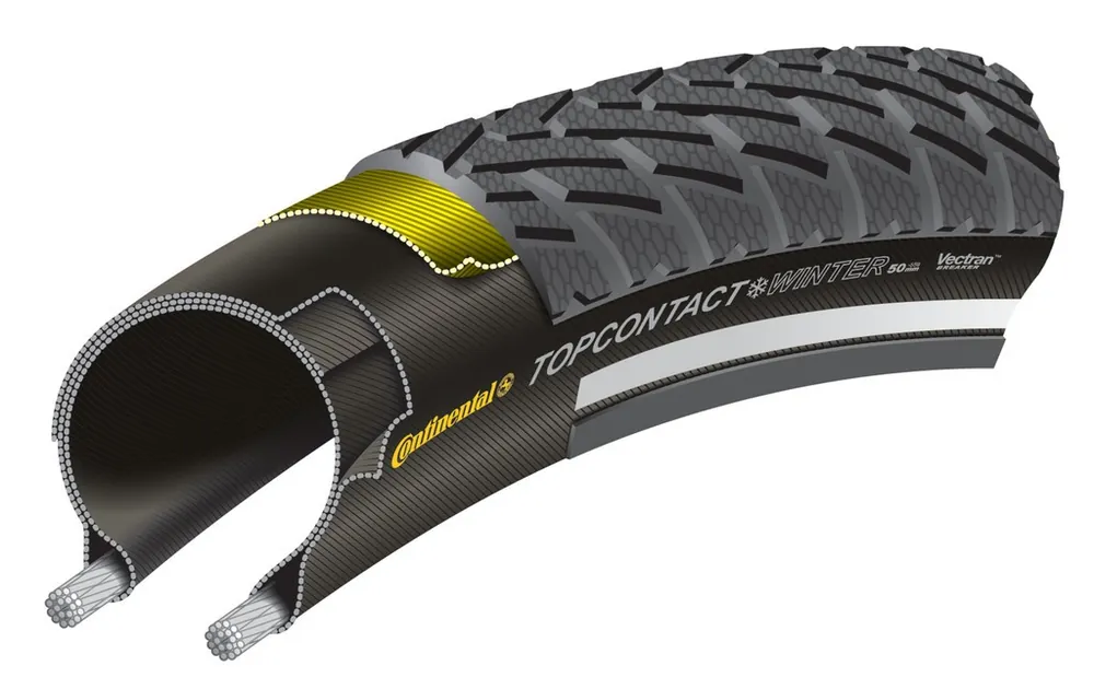 Plášť Continental Top Contact Winter II Pr. Skl. 27.5x2.00\\" 50-584 černá Skin Reflex Vrácení Zdarma