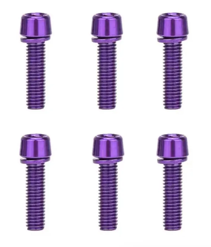 Šrouby představce jízdního kola M5 x 18 mm 6ks fialová Zlevněný