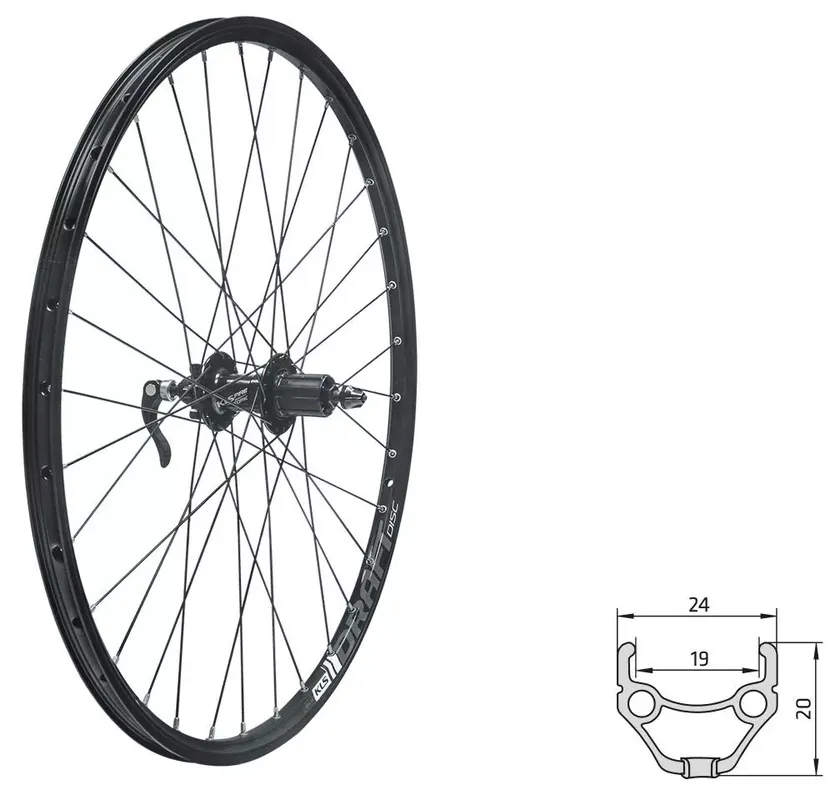 Kup Teď Zapletené kolo zadní KLS DRAFT DSC R 27,5\\" black
