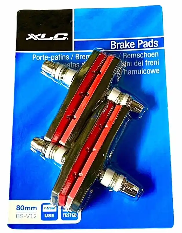 Ověřený Brzdové špalíky XLC BS-V12 Profi Red 2x pár 4ks e-bike redy
