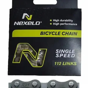 Řetěz Nexelo 1 rychlostní 1/2x1/8 Single Speed + spojka šedivý Expresní Doručení