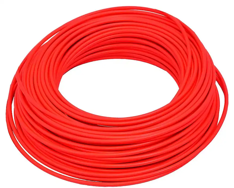 Autentický Bowden brzdový 5 mm teflon 1 m barevný červený neon