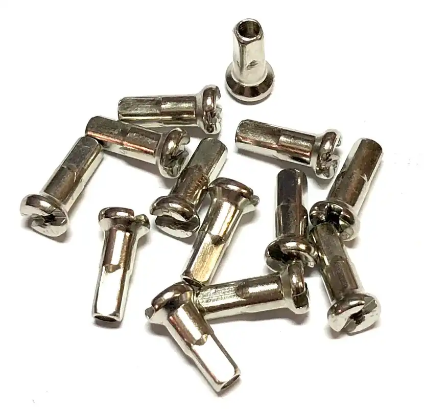 Nipl matičky k paprskúm 2x12 mm nikl stříbrny Nejlepší Volba
