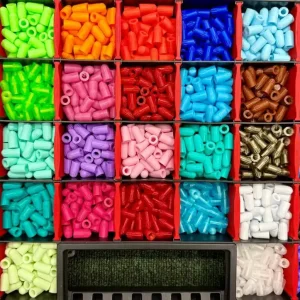 Vysoce Kvalitní Čepičky na ventilek FV/G plastová malá set 2ks Žlutá fluo 1