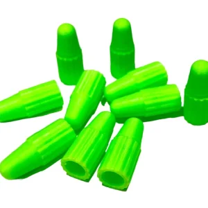 Čepičky na ventilek FV/G plastová velká PLA set 2ks fluo zelená Horká Nabídka