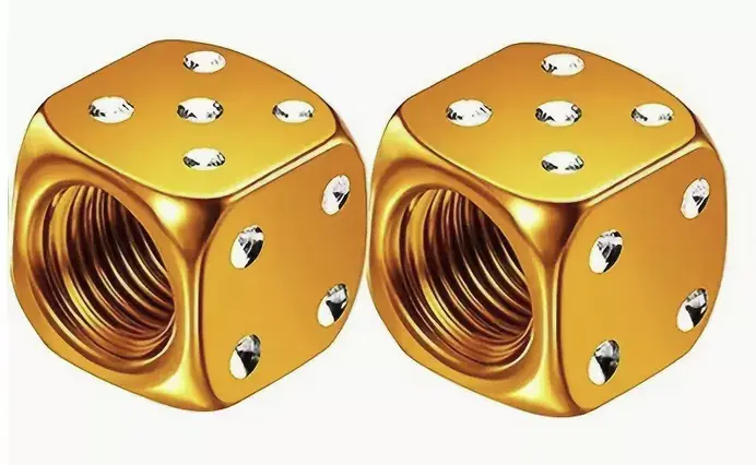 Ihned K Objednání Čepičky ventilku kostka zlatá na AV ventilek set 2ks