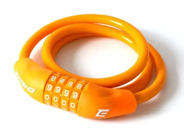 Bezpečná Platba Zámek na kolo Extend NUMERIC 4 10x1000 mm oranžová