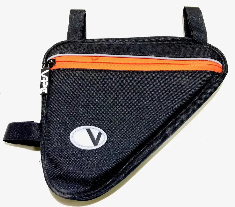 Nejlepší Volba Brašna do rámu Vape trojůhelník 3 kapsy 2x zip 1x síť neon oranžová