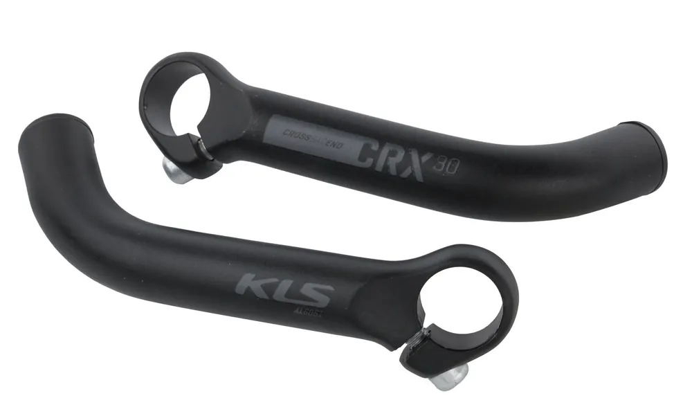 Horká Nabídka Rohy KLS CRX black Alu kulaté prohnuté na řídítka 16cm černé
