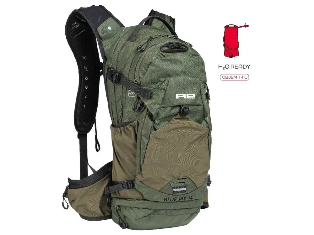 Sleva R2 cyklobatoh BLUE JAY 14L khaki zelený