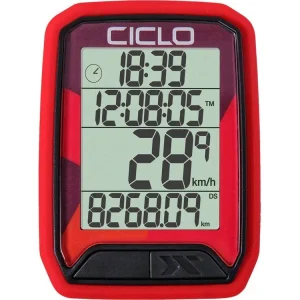 Cyklopočítač CicloSport Protos 213 bezdrát červený Top Prodej