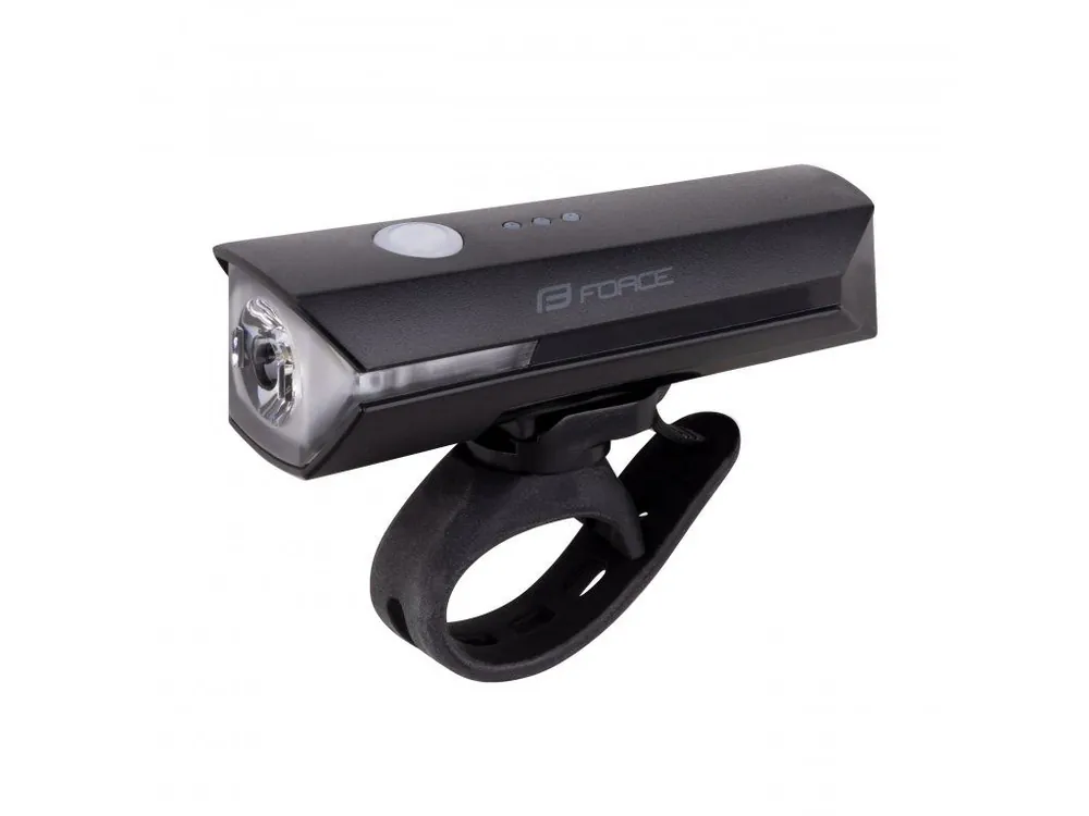Světlo přední FORCE FLUX 550LM USB, černé Zlevněný