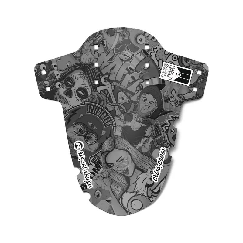 Blatník na kolo Rie:sel Criss:cross Stickerbomb ultra black Must-Have