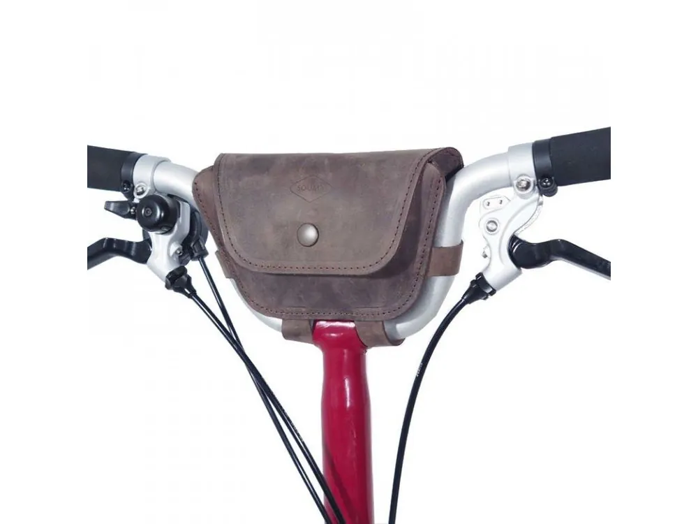 Kožená brašnička Brompton na řídítka 2017 Hnědá Doprava Zdarma