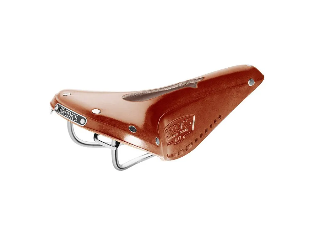 Kožené sedlo na kolo BROOKS B17 Narrow Carved - medové Vysoce Kvalitní