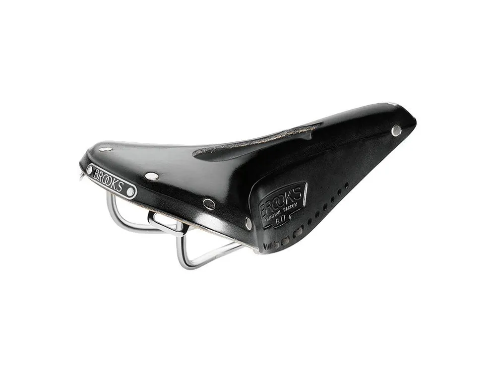 Kožené sedlo na kolo BROOKS B17 Narrow Carved - černé Výhodná Nabídka