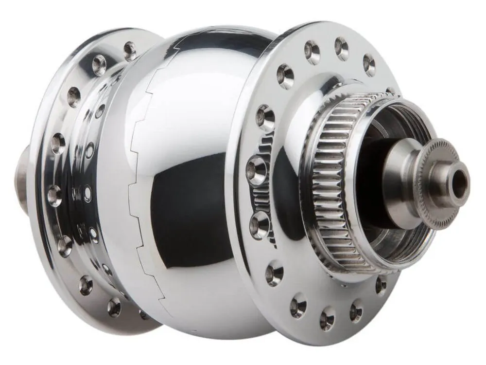 Dynamo na kolo SONdelux disc center lock* - stříbrná (leštěná) - 32d Sleva