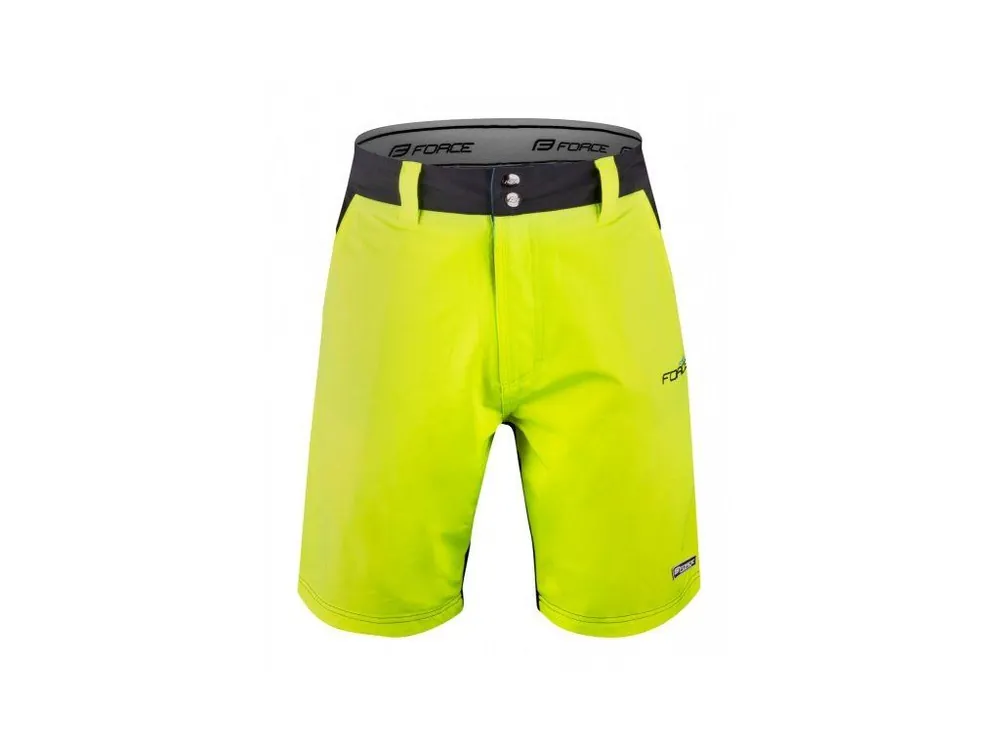 Super Cena Kraťasy Force Blade MTB s odnímatelnou vložkou černo-fluo 3XL