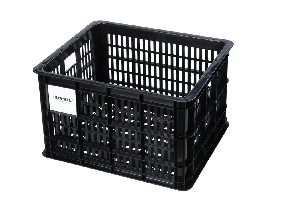 Plastová přepravka Basil Crate M černá 29,5l Víkendová Akce