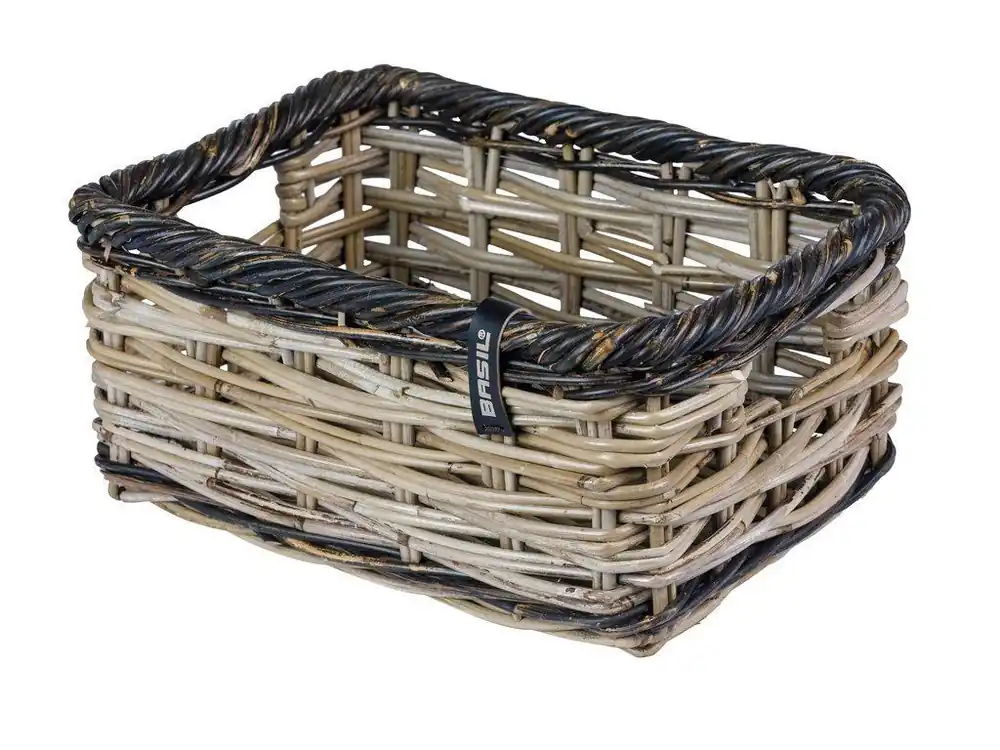 Přední ratanový koš na kolo Basil Dijon S šedá\\/černá Jen Po Omezenou Doba