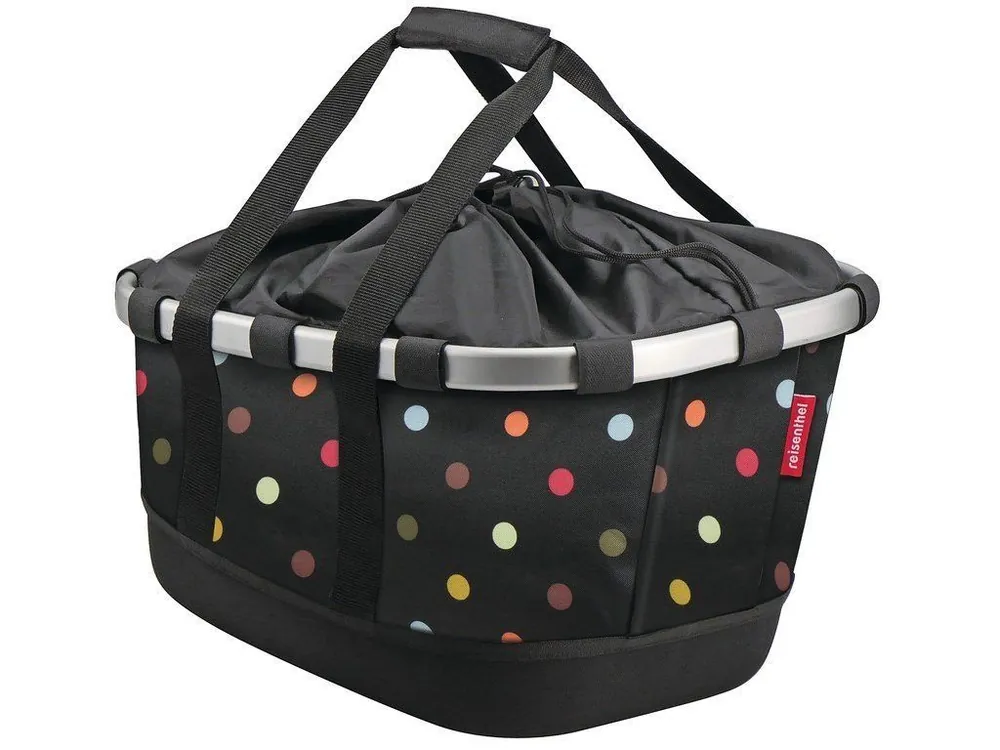 Cenová Bomba Zadní látkový košík na kolo Klickfix Bikebasket Uniklip dots