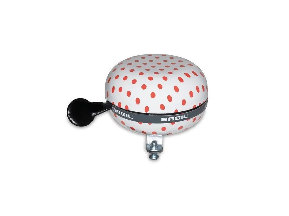 Originální Zvonek Basil Big Bell Polkadot bílo\\/červený