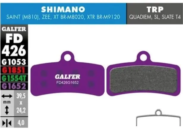 GALFER brzdové destičky Shimano/Tektro/TRP FD426 Víkendová Akce
