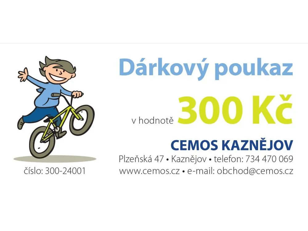 Dárková poukázka 300,-Kč Oblíbený