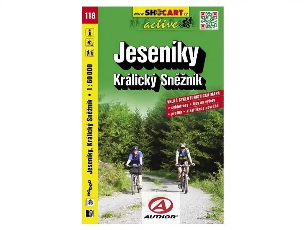 Tovární Cena Mapa SHOCART č. 118 Jeseníky - cyklo 1 : 60 000