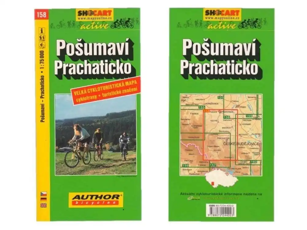 Mapa SHOCART č. 158 Pošumaví-Prachaticko - cyklo 1 : 75 000 Finální Výprodej