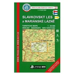 Mapa KČT č.2 Slavkovský les a Mariánskolázeňsko 1 : 50 000 Tovární Cena