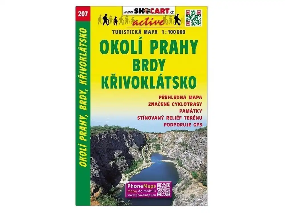 Mapa SHOCART č. 207 Okolí Prahy, Brdy - turistická 1 : 100 000 Cenová Bomba
